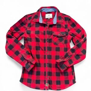 Legendary White Tails Red Black Buffalo Plaid Flannel Shirt Men MD